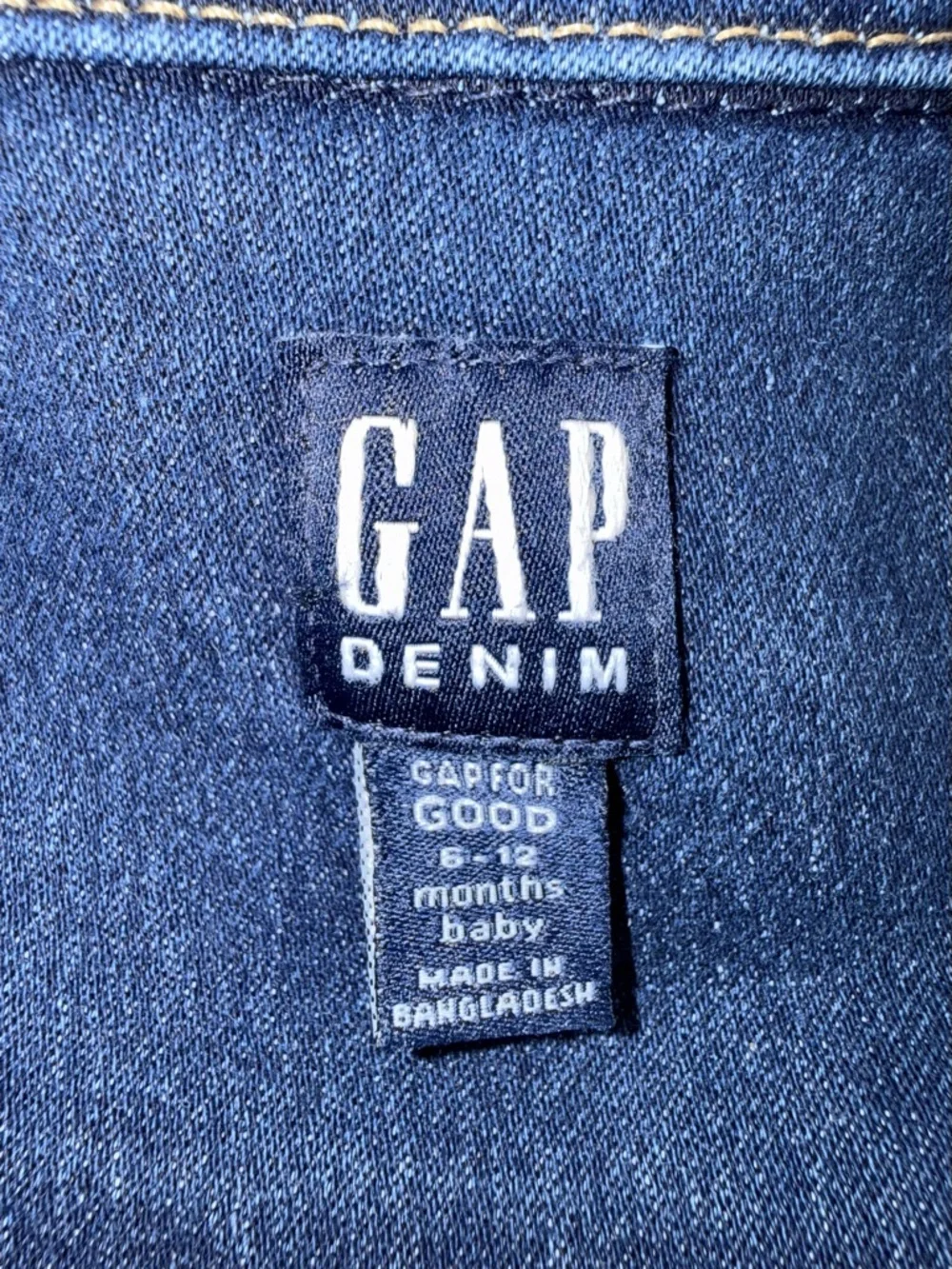 Baby Gap Denim Trucker Jacket Size 6-12 Months Snap Front Classic, Unisex